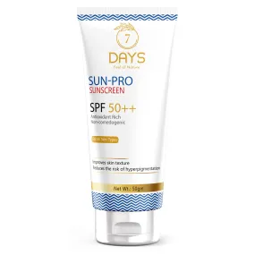 7Days Organic Sun Pro Sunscreen Spf 50 For Men Women