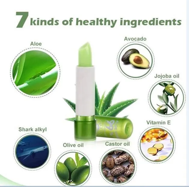 Aloe Vera Lipstick Color Changing lip balm Long Lasting Color hygienic Moisturizing Lipstick
