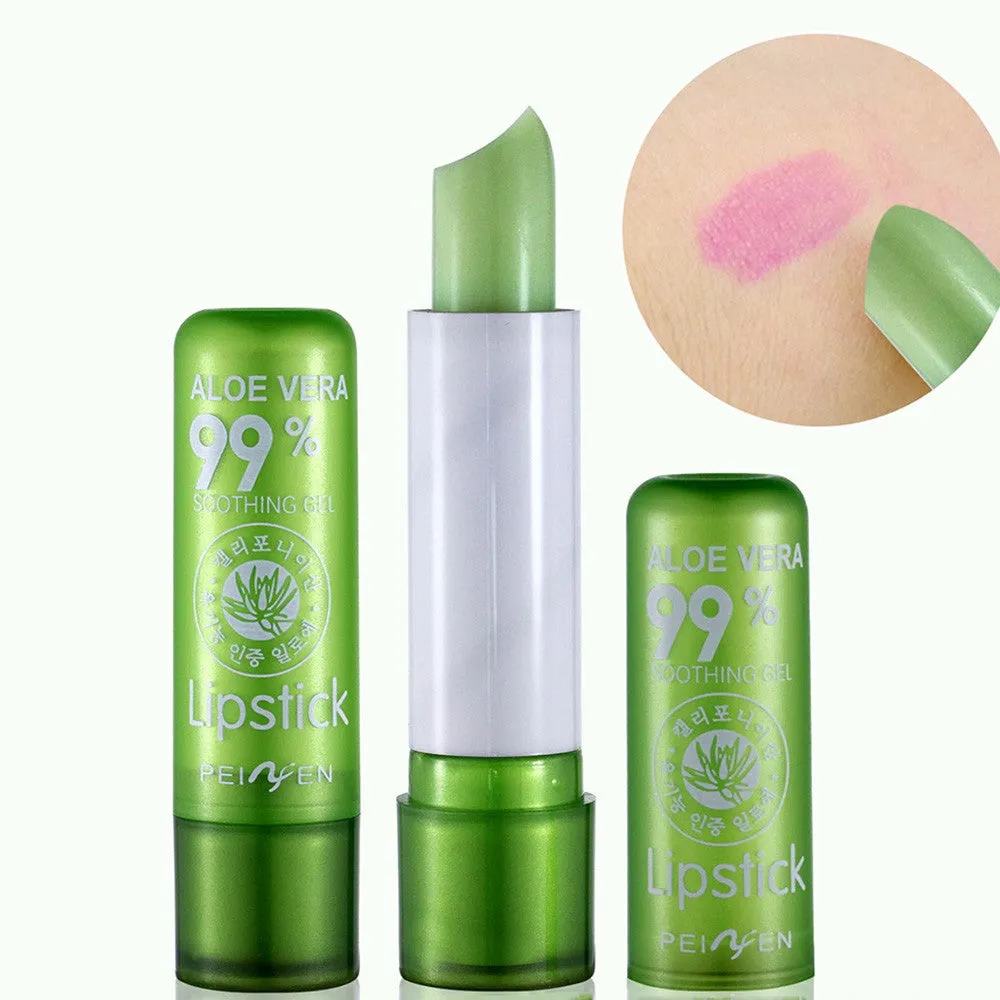 Aloe Vera Lipstick Color Changing lip balm Long Lasting Color hygienic Moisturizing Lipstick