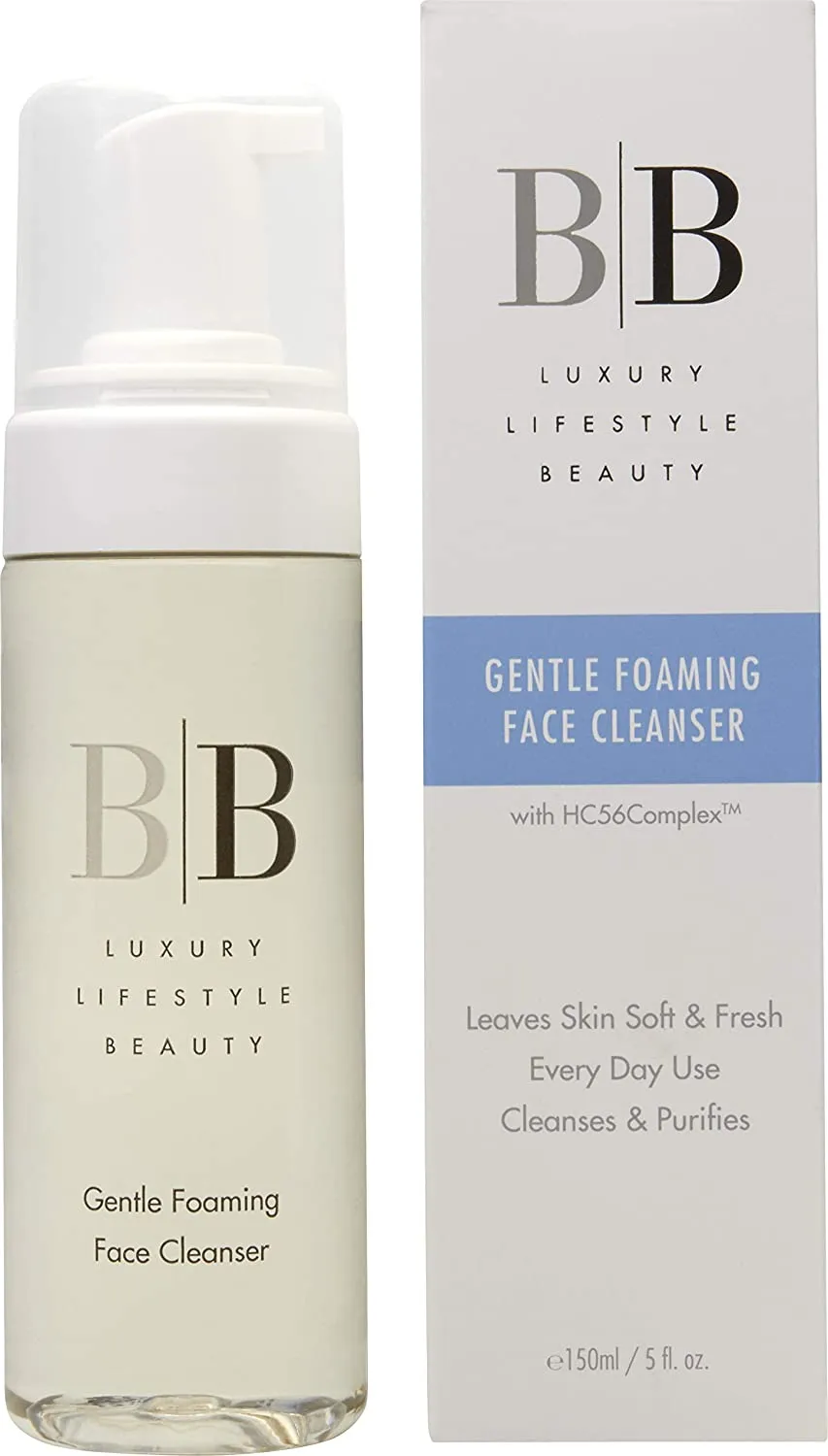 BB Lifestyle Gentle Foaming Face Cleanser, Cleanses & Purifies, Fragrance Free, For Sensitive Skin, Organic Hemp Extract