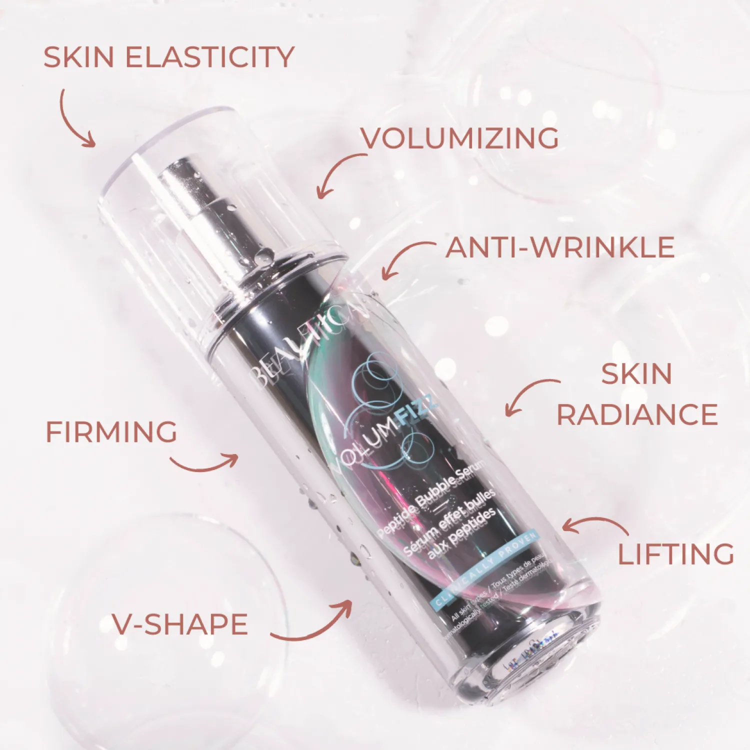BEAUTICAL VOLUMFIZZ Peptide Bubble Serum - Moisturizing, Brightening, Plumping - Volumizing, Anti-Age, Anti-Wrinkle - 50ml