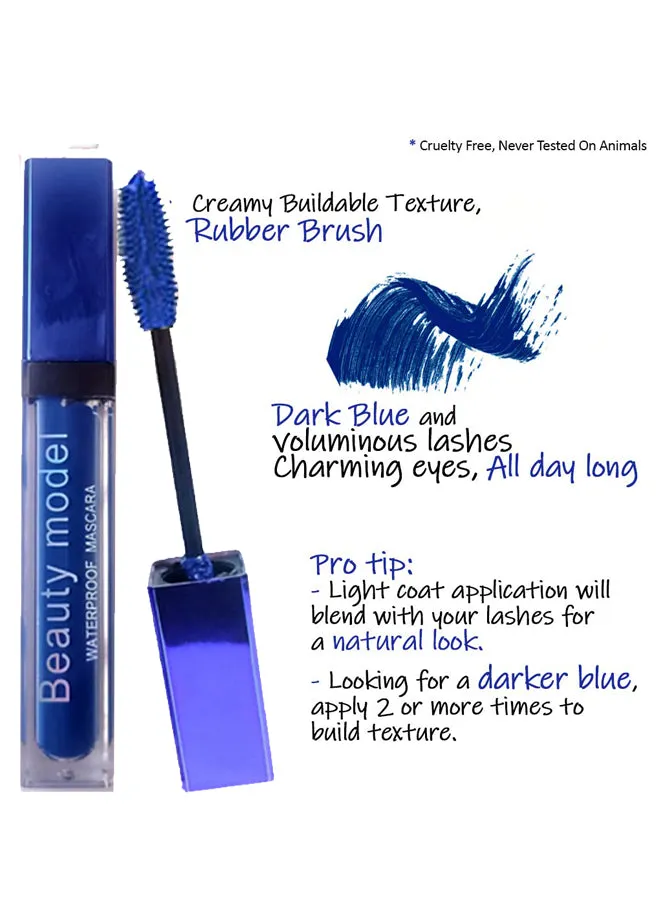 Blue mascara to nourish and volume eyelashes