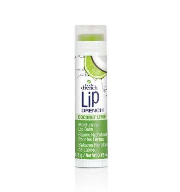 BODY DRENCH LIP DRENCH MOISTURIZING FRUITY LIP BALM COCONUT LIME .15 OZ
