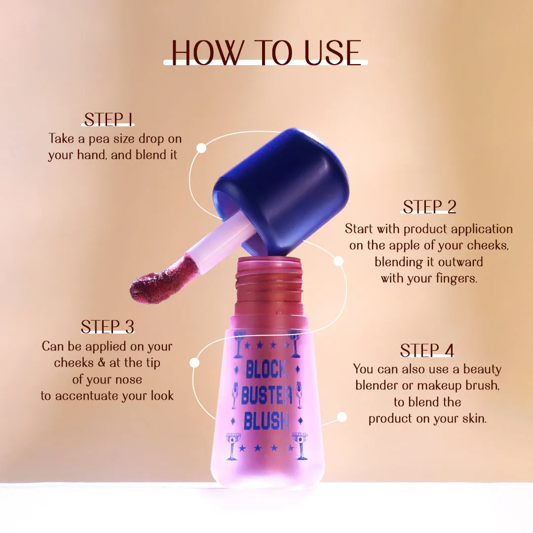Bubblegum Baraat- Block Buster Blush (Light Pink) Dewy Matte Finish