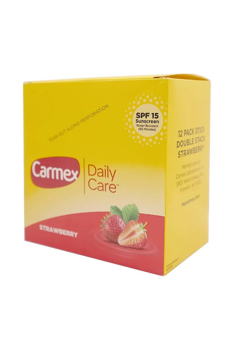 Carmex Strawberry Moisturizing Lip Balm Stick
