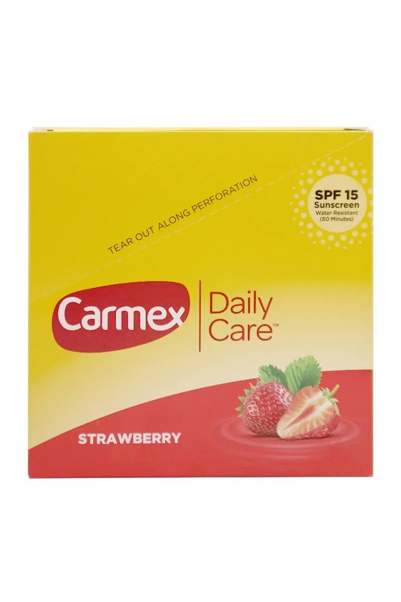 Carmex Strawberry Moisturizing Lip Balm Stick