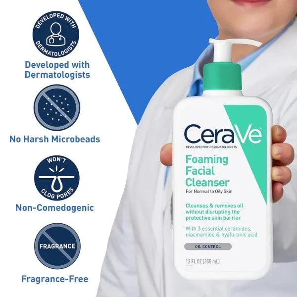 Cerave Foaming Facial Cleanser Oil Control 355ml