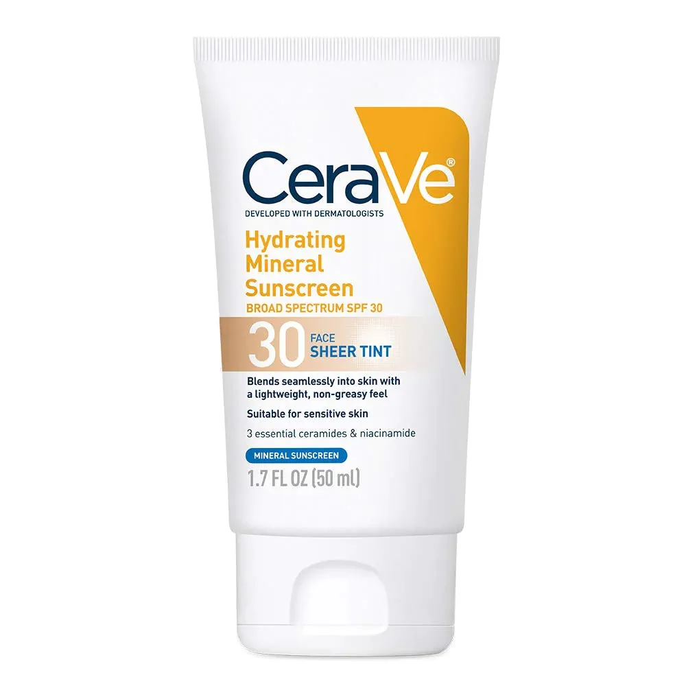 CeraVe Hydrating Mineral Sunscreen SPF 30 Face Lotion