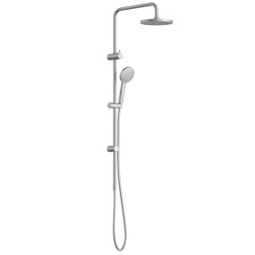Clark Round II Rail Shower with Overhead Brushed Nickel