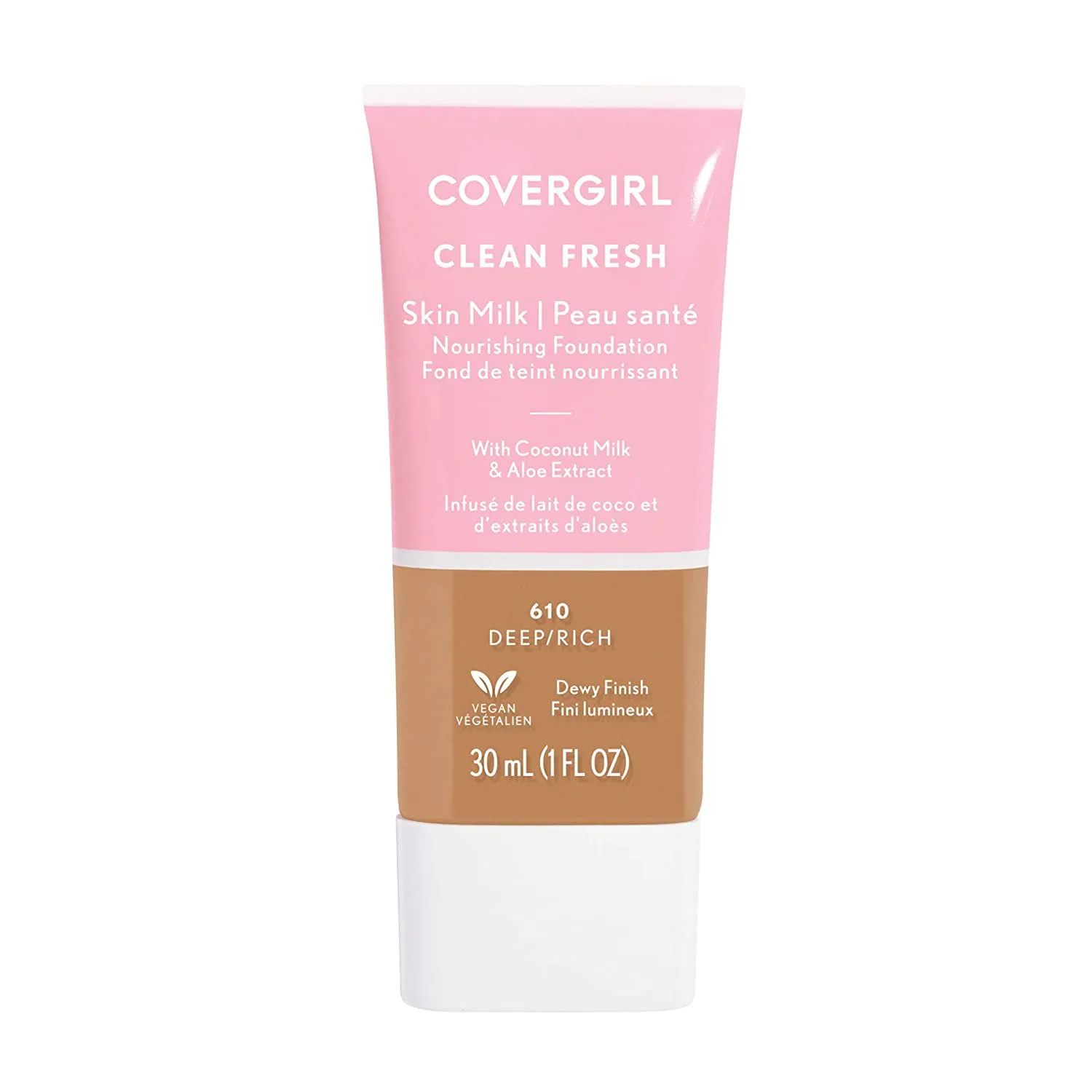 COVERGIRL - Clean Fresh Skin Milk Foundation Rich/Deep 610 - 1 fl oz (30 ml)
