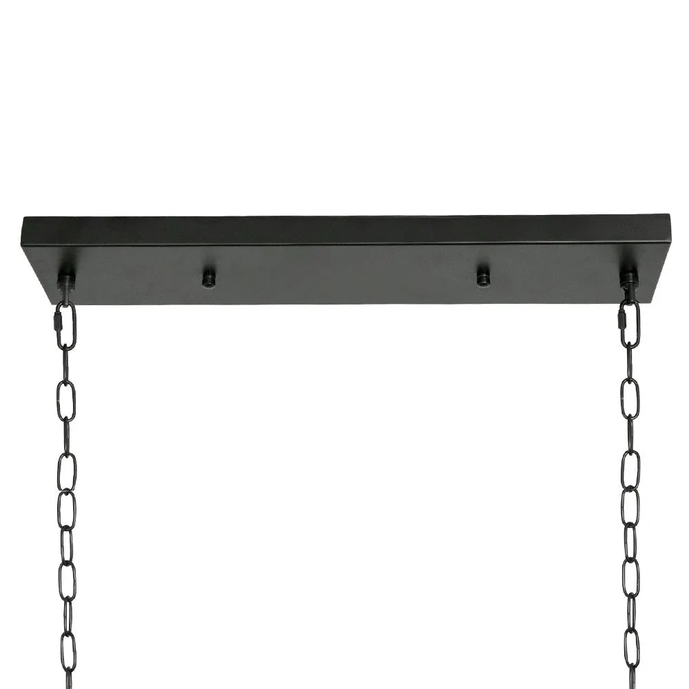 Depuley 4-Light Farmhouse Kitchen Island Pendant Lighting, Industrial Black Chandelier Light Fixture Ceiling Hanging with Metal Frame for Dining Room Living Room Restaurant (E26 Bulbs Included)