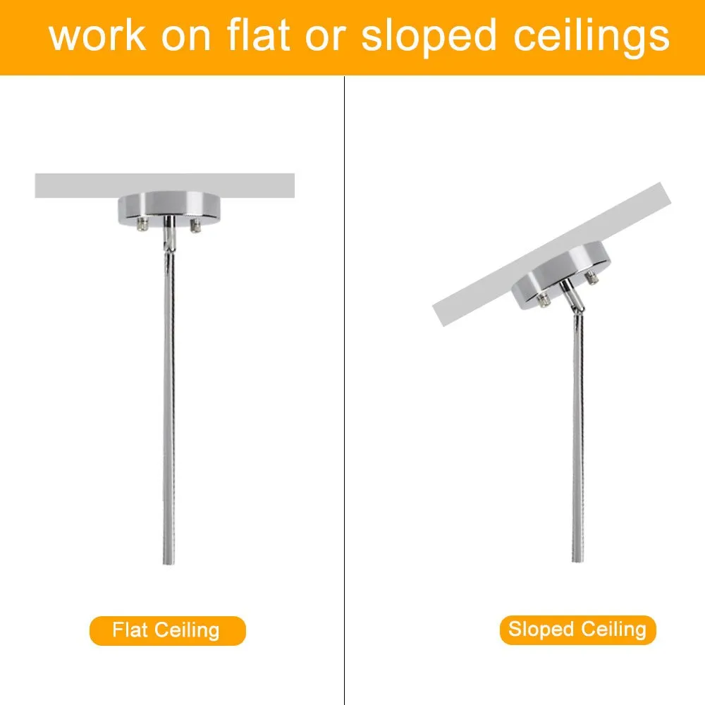 DLLT 3-Light Semi Flush Mount Ceiling Light Fixture, 20 Inch Adjustable Height Ceiling Hanging Lighting, Drum Pendant Light with Double Fabric Shade for Dining Room Living Room Bedroom Kitchen Entry Hallway