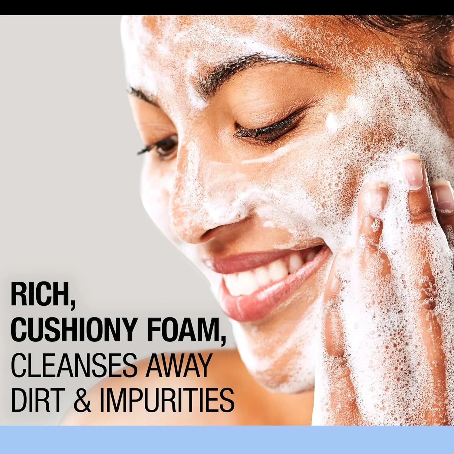 Face Foam Cleanser With Heart Massager Brush 3.5oz/100ml