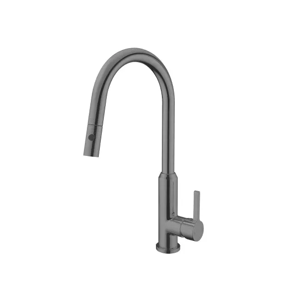Nero Pearl Pull Out Sink Mixer Vegie Spray Function Gun Metal