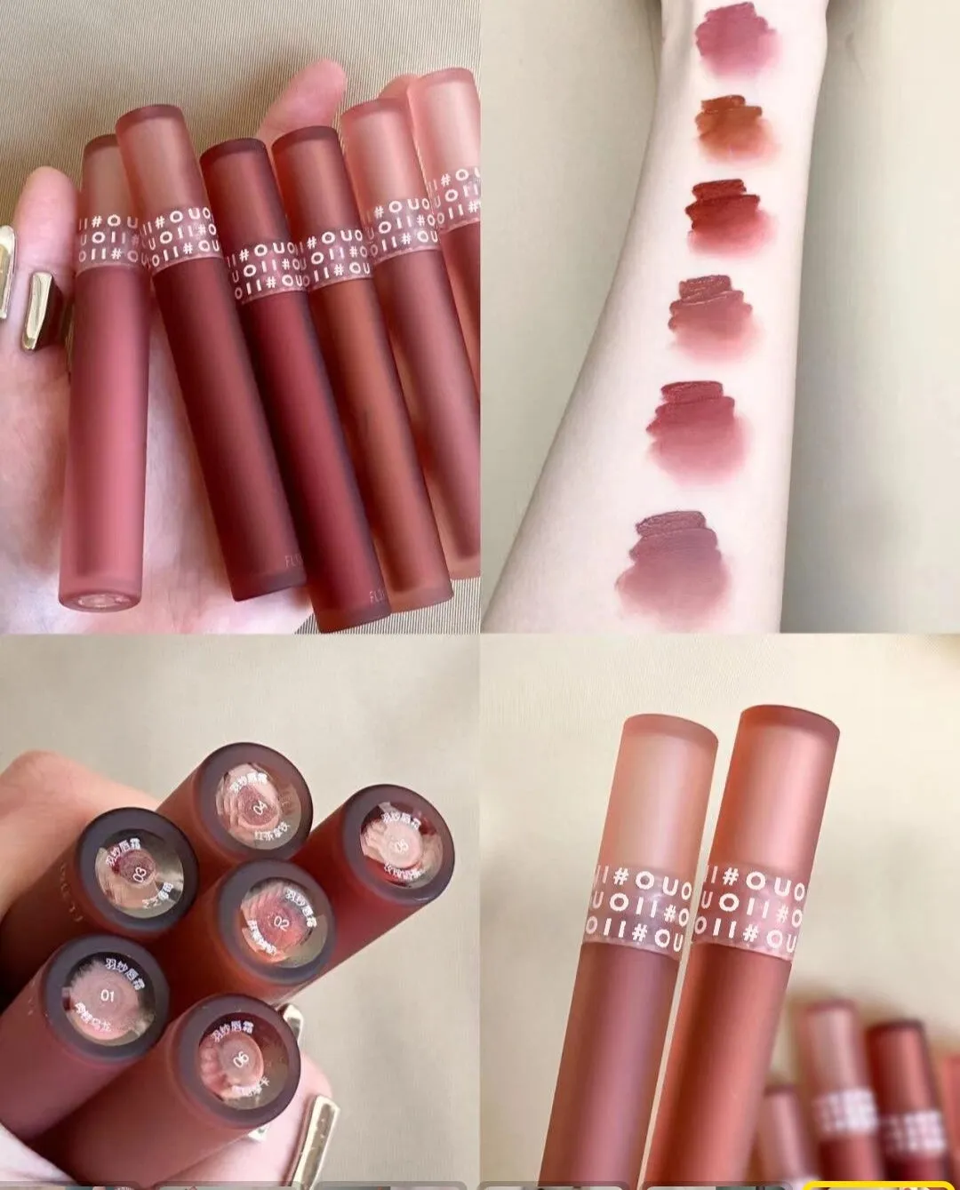 OUOII Matte Liquid Lipstick Non-stick Cup Waterproof Long Lasting Lip Glosses Moisturizing Velvety Lip Makeup Cosmetics