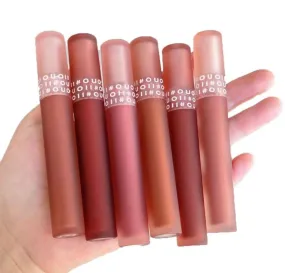 OUOII Matte Liquid Lipstick Non-stick Cup Waterproof Long Lasting Lip Glosses Moisturizing Velvety Lip Makeup Cosmetics