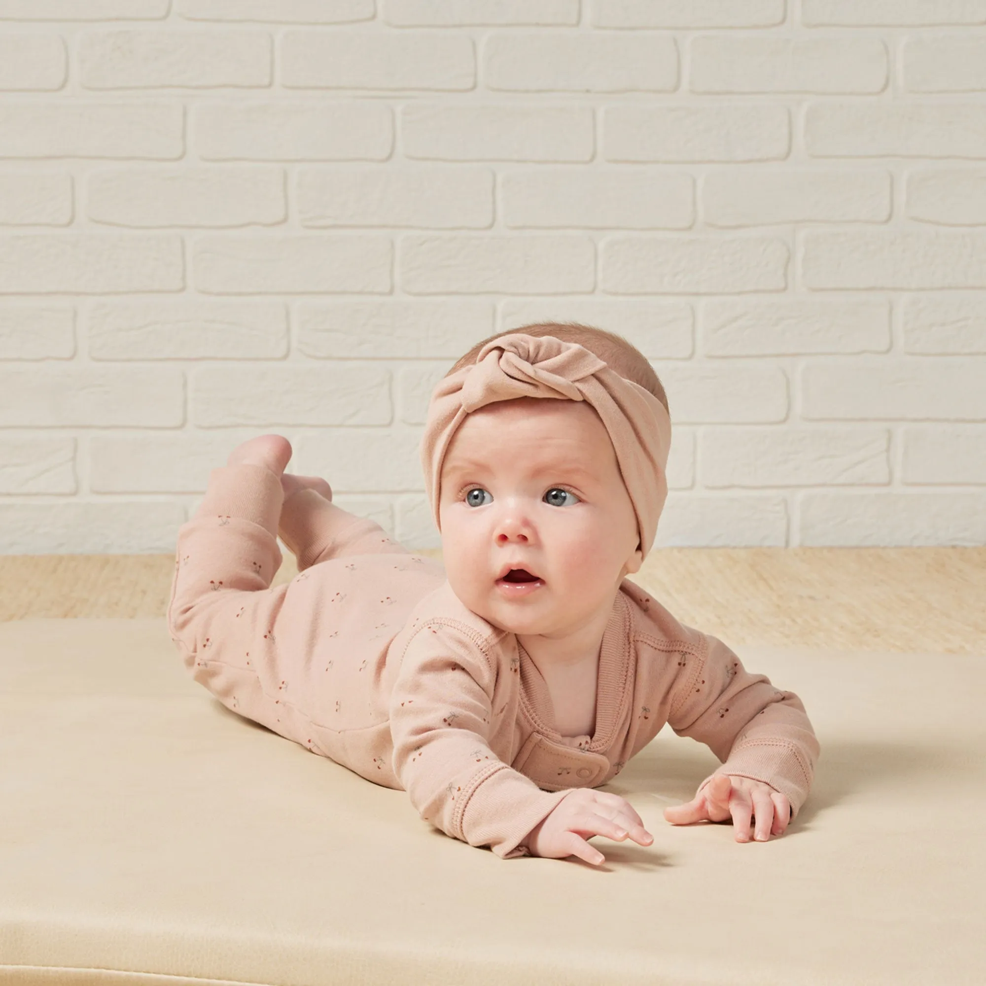 Quincy Mae Organic Zip Long Sleeve Sleeper | Cherries