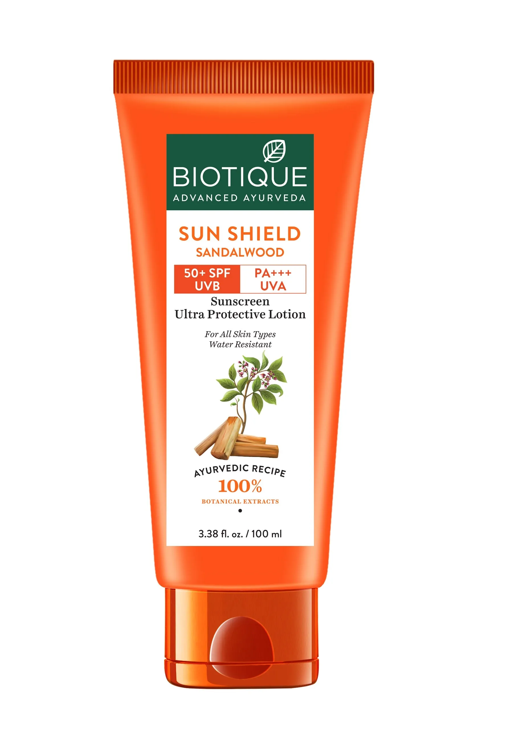 Sun Shield Sandalwood 50  SPF UVB Sunscreen Ultra Protective Lotion