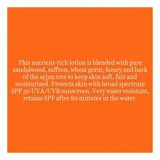 Sun Shield Sandalwood 50  SPF UVB Sunscreen Ultra Protective Lotion
