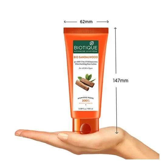 Sun Shield Sandalwood 50  SPF UVB Sunscreen Ultra Protective Lotion