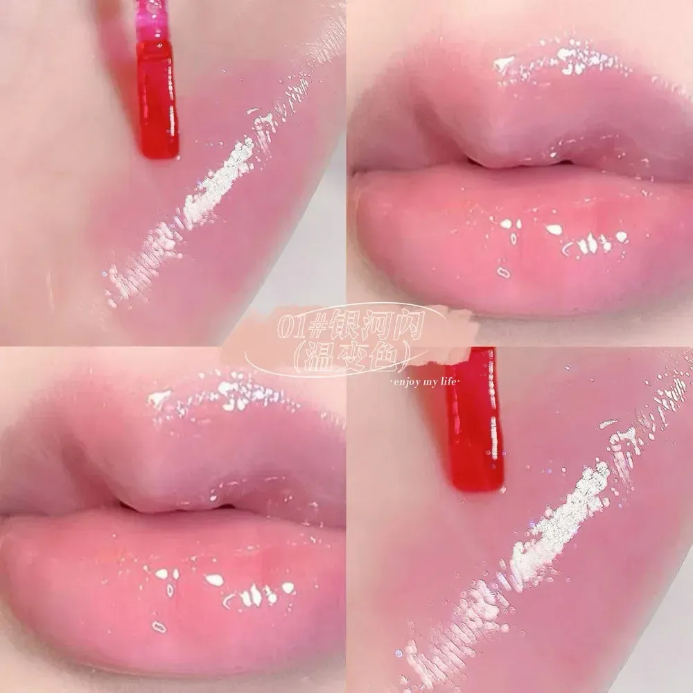 Toleet Christmas Thanksgiving gifts Winter Makeup Ideas Makeup Lip Gloss Moisturize Transparent Liquid Lipstick Gloss Bomb Universal Lip Luminizer Glitter Plump High-shine Lip Gloss