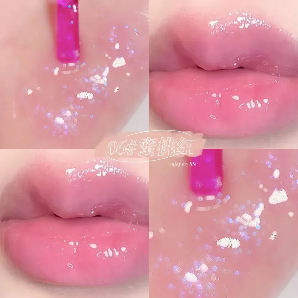 Toleet Christmas Thanksgiving gifts Winter Makeup Ideas Makeup Lip Gloss Moisturize Transparent Liquid Lipstick Gloss Bomb Universal Lip Luminizer Glitter Plump High-shine Lip Gloss