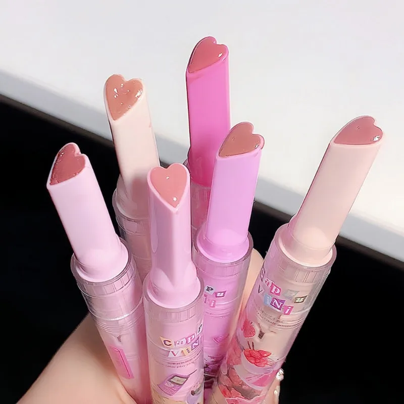 Trendy  Love Shape Waterproof Non-stick Lip Gloss Pen