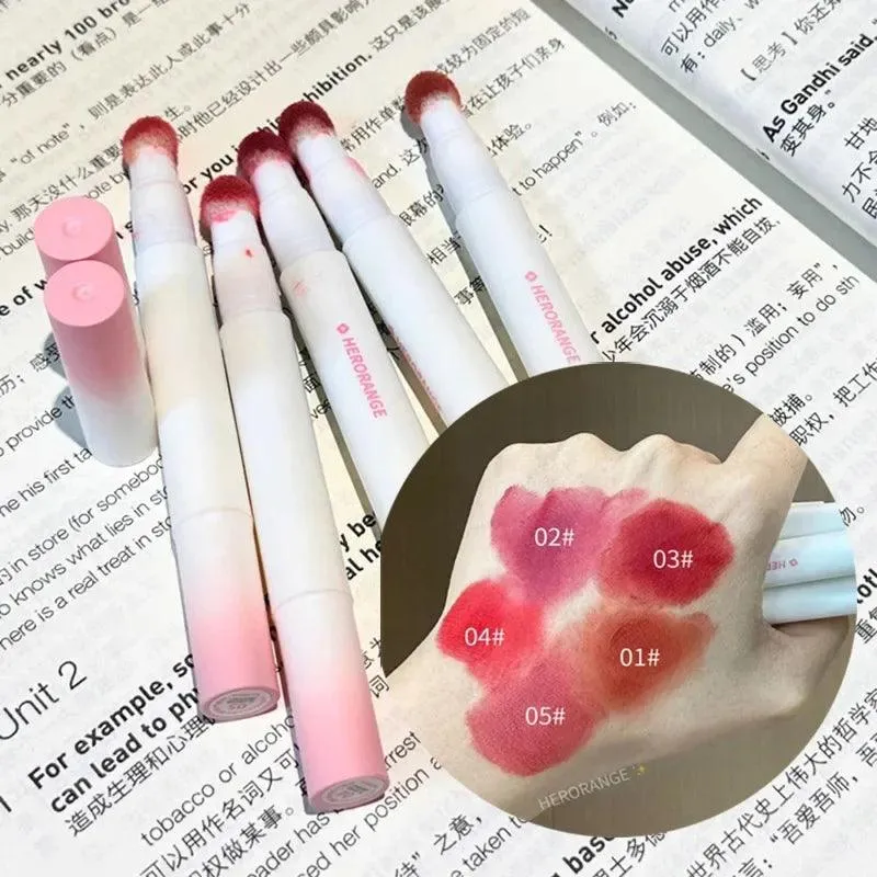 Velvet Matte Lipstick & Blush Duo: Hydrating Formula for Flawless Beauty